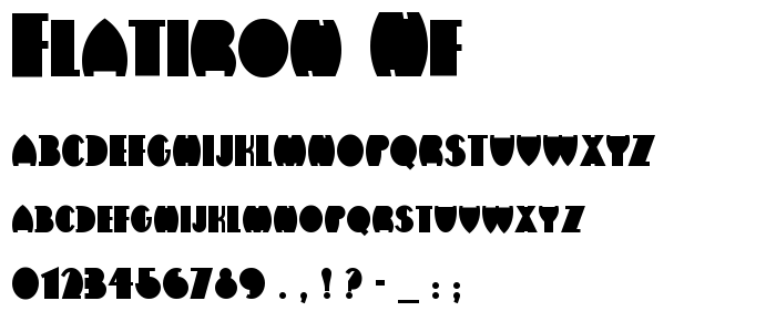 Flatiron NF font